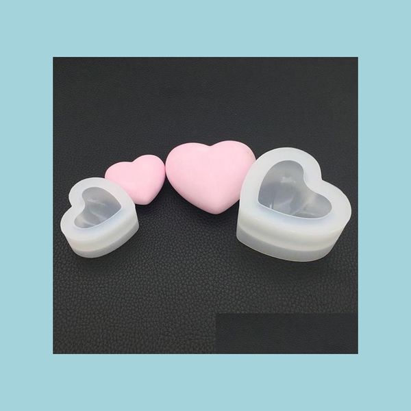 Stampi a resina sile stampo 3d cuore trasparente trasparente ornamenti riutilizzabili sapone mod argilla da 8 cm per la consegna di gioielli di gioielli dhifu dhifu