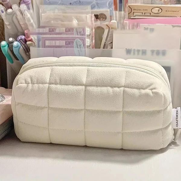 Sacos de cosméticos Bolsa de formato de travesseiro Multifunction Caixa criativa Caixa de lápis de grande capacidade Viagem de algodão Armazenamento de maquiagem de algodão