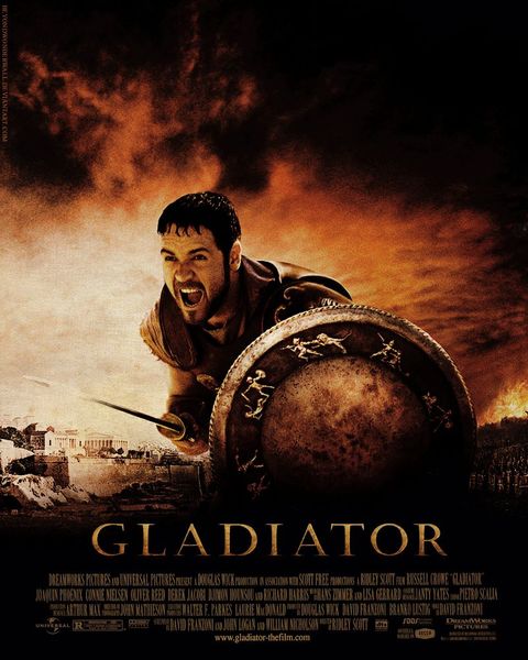 Film Gladiator Russell Crowe Seide Poster Home Decor Wandkunstmalerei