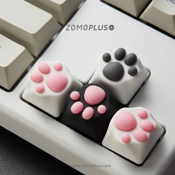 Accessori Zomo plus Silicone Silicone morbido e carino gattino zampa artigianale tastiera meccanica keycap kawaii cat zapcap