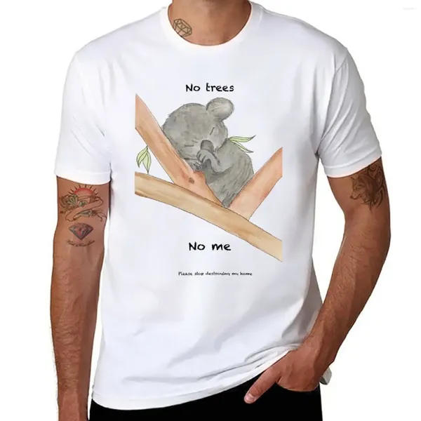 Herren -Tanktops Baby Koala - Keine Bäume mich retten die Koalas Aquarellmalerei T -Shirt Blacks Herren Kleidung