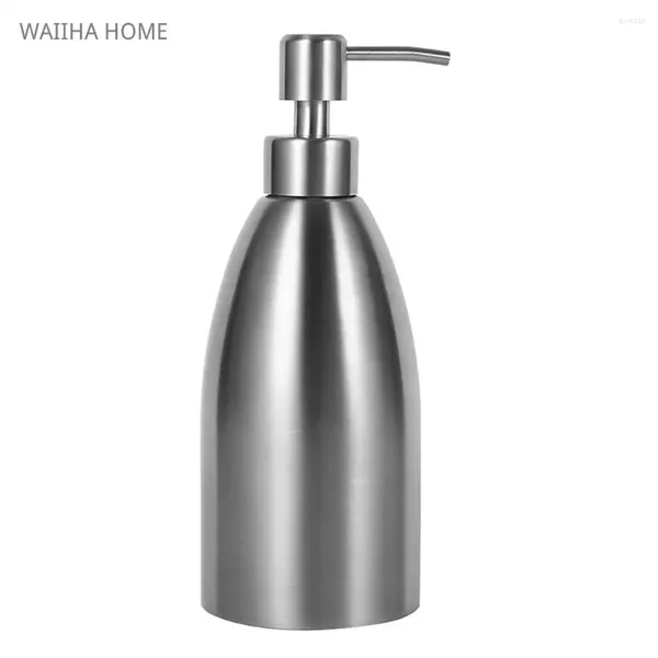 Dispensador de sabão líquido 500 ml de aço inoxidável garrafa de banheiro shampoo recipiente de loção para lavagem manual Acessórios do difusor
