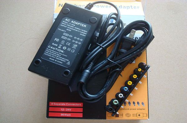 Universal 96W 40A DC Laptop Notebook Ladegerät Power Adapter 12V16V20V24V mit US EU Au UK Plug 50pcs Whole2532835