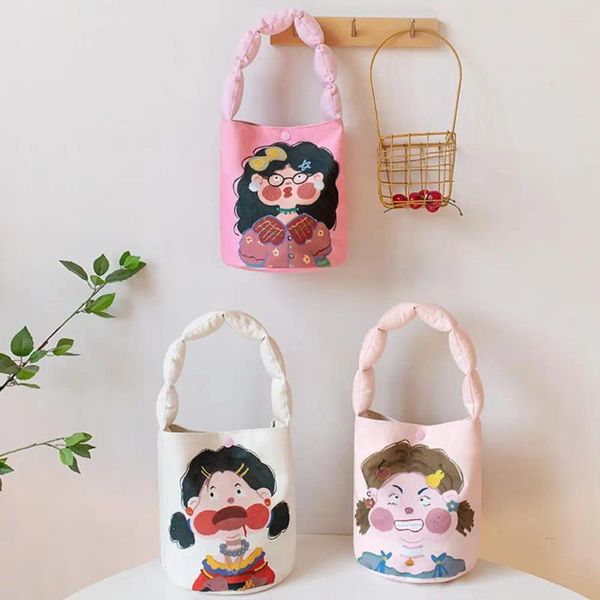 Aufbewahrungstaschen Frauen Mädchen Einkaufstasche Cartoon Muster großer Kapazitätsschale für Regenschirme Brieftaschen Smartphones Weihnachtsfeier Süßigkeiten