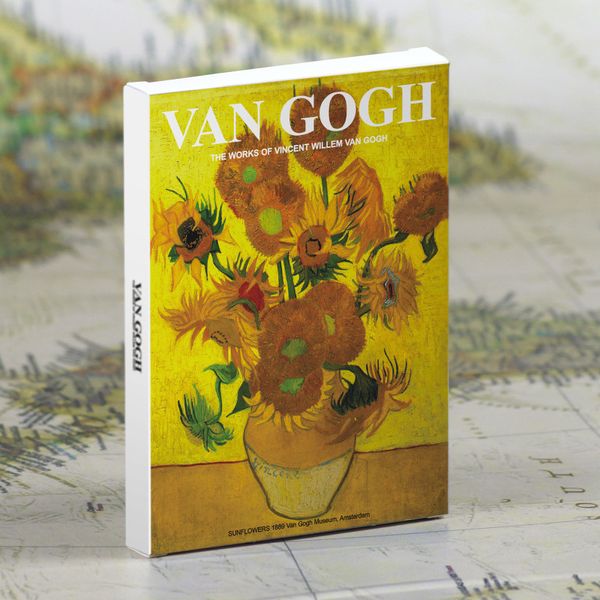 30 Blätter/Set Art Museum Serie berühmte Künstler Englische Postkarten Umschläge für Kunstwerke Postkarten Werke von Monet, Picasso, Van Gogh