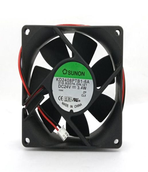 Original Sunon KD2408PTB16A DC24V 34W 80x80x25mm 8 cm 2 Zeilen Wechselrichterkühlung Fan3612153