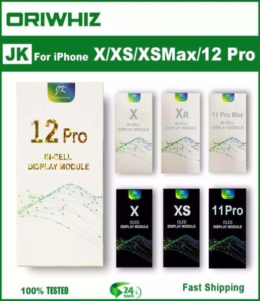 JK Incell Bildschirm für iPhone X XR XS MAX 11 12 12 Pro LCD -Anzeige -Touchsbildschirm Digitalisierer Assembly Keine toten Pixel Ersatzteile 7661754
