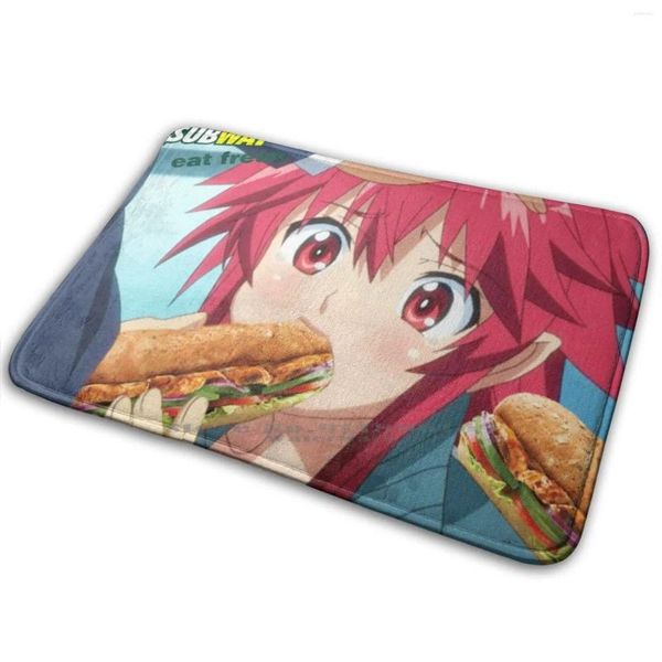 Tappeti tappeti a doppio tappeto sotto tappeto antiscivolo porta d'ingresso della camera da letto felice metropolitana hentai anime TV Trend alimentazione nsfw sandwich cookie co cookie cola