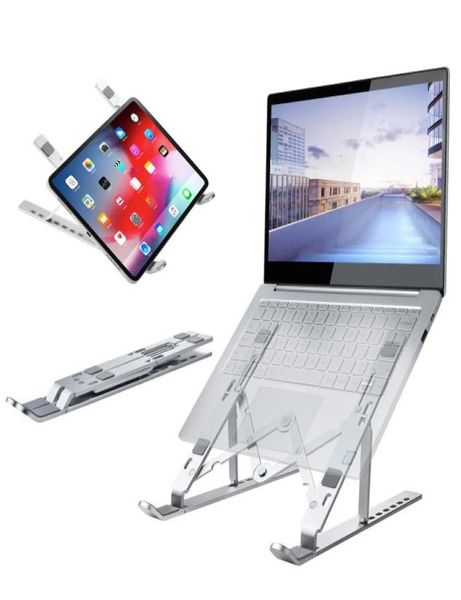 1PCS Tablet PC Holder Laptop Stand por 7 a 17 polegadas de 1545 graus Triângulo Ajustável Liga de alumínio portátil Material7269453