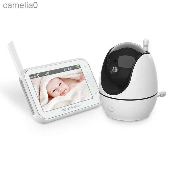 Baby monitor monitor wireless baby con audio bidirezionale che piange allarme notturno di ninnarica e temperatura HD4.5 Schermata Baby MonitorC240412