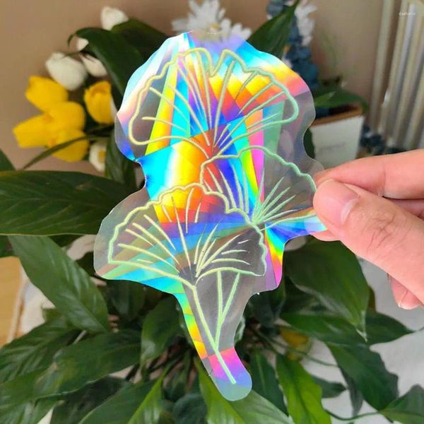 Decorazioni da giardino squisito fonte luce vibrante arcobaleno adesivi di vetro prismatici pellicola di finestra autoadesiva impermeabile per sole colorato