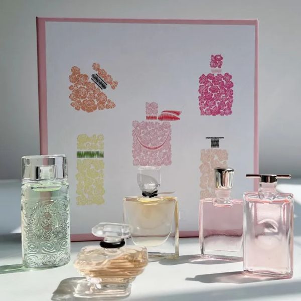 Brand Women Perfume Conjunto de fragrâncias les miniaturas meia -noite 5ml, vida 4ml, amarrish 7,5 ml, kit de perfumes de presente de 5 ml para mulher para mulher