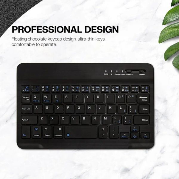 Teclados de teclados 7 polegadas de 7 polegadas Bluetooth Wireless Mini Notebooks Teclado para laptop para laptop Teclado Ultrathin Keyboards Acessório de tablets