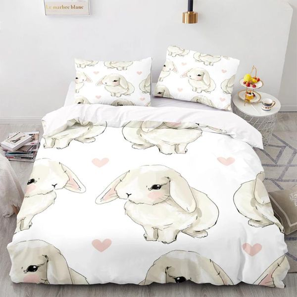 Yatak Setleri Kawaii Desen Yorgan Kapak Çocukları Çocuk Seti 220x240 Ev için yastık kılıfı ile