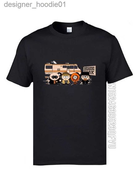 Moletom moletons de moletons quebrando parque de maldade ruim desenho de camiseta de badrura 100% algodão de algodão Hip Hop Top e camiseta Melhor camiseta de aniversário C240412