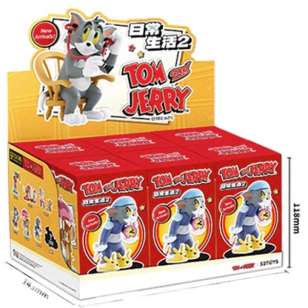 4,5-9 cm Tom e Jerry Daily Life Series Blind Box Mystery Lucky Box Pvc Cute Kawaii Anime Statue Figure Modello Regalo giocattolo di compleanno