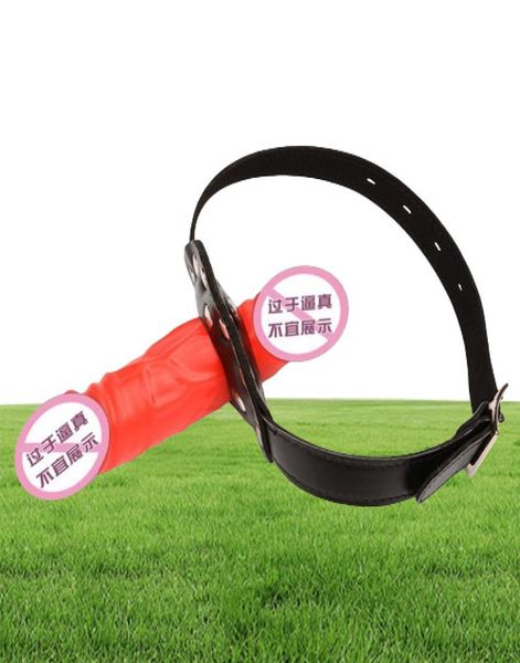 Doubleend Dildo Gag Head Strapon Mouth Gag Fetish BDSM Bondage Penis Harness Lesbian Toys Sex Produtos sexuais Toys eróticos adultos Y21618181