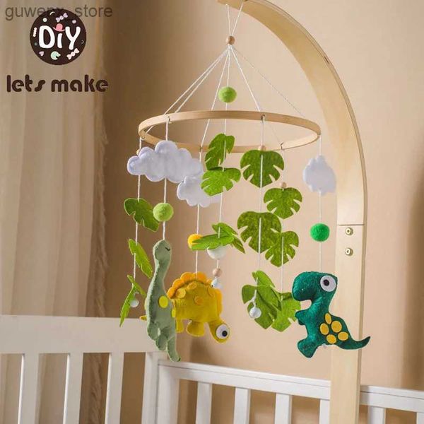 Mobils# Cartoon Felf Dinosaur Baby Mouse Mouse Mouse Mobile Music Bed Bed Toy Appeding Toy 0-12 mesi Balcia da neonato per bambini Banca della culla Y240412