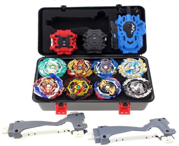 New Beyblade Burst Bey Blade Toy Metal Funsões Bayblade Set Storage Box com Handle Launcher Plástico Toys B145 B149 B150 X01028677570