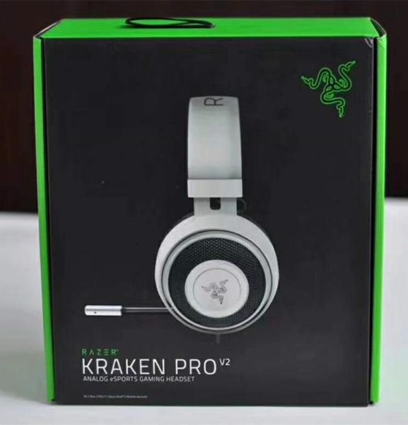 Razer Kraken Pro V2 Kopfhörer Analoge Gaming -Headset Vollretierbar mit Mikrofon -Ohrohr -Ohrkissen für PC Xbox One und PlayStation 7729945