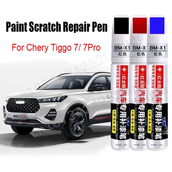 Autofarbe Kratzer Reparaturstift für Chery Tiggo 7 7pro Touch-up Stift Schwarz weiß grau blau rote Farbe Pflegezubehör