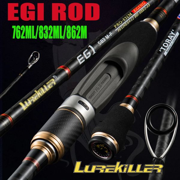 Orijinal Lurekiller Japonya Full Fuji K Rehberi Egi Rod Squid Cazibe Çubuk Dönme Çubuğu 762ML832M862M PE 0.4-1.2 Kalamar Boyutu #2-3.5 240408