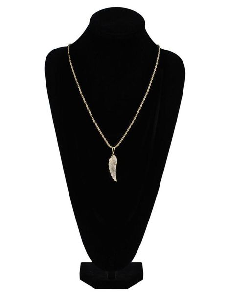 Fashiongold Белое золото замаджило CZ Lovers Lovers Angel Counglace Chep Chaine Hip Hop Feater Wing Rapper Disterry FO4089515