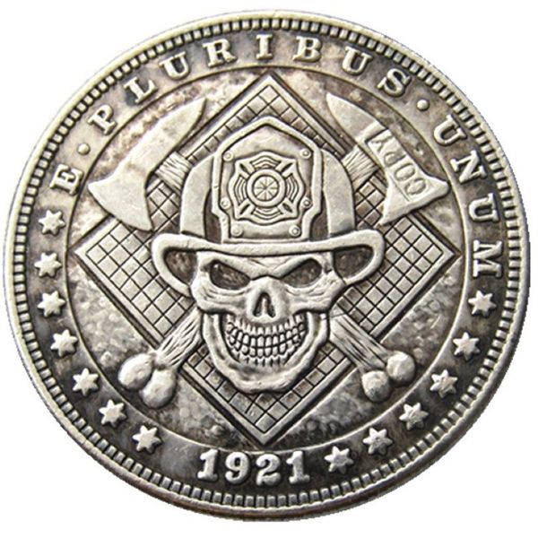 HB90 Hobo Morgan Dollar Schädel Zombie Skelett Kopienmünzen Messinghandwerk Ornamente Home Dekoration Accssories244p