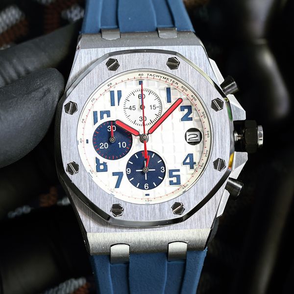 Orologio di lusso orologio di alta qualità Man movimenti meccanici automatici orologi da 42 mm Striscia di gomma hardlex Montre de Luxe Fashion Watch AAA