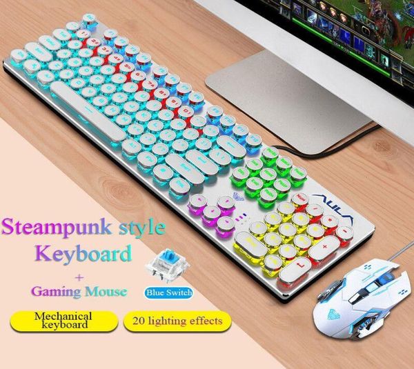 2020 Gaming Keyboard и мышиная клавиатура с подсветкой Gamer Kit 5500DPI Silent Gaming Mouse набор для PC Laptop7268868