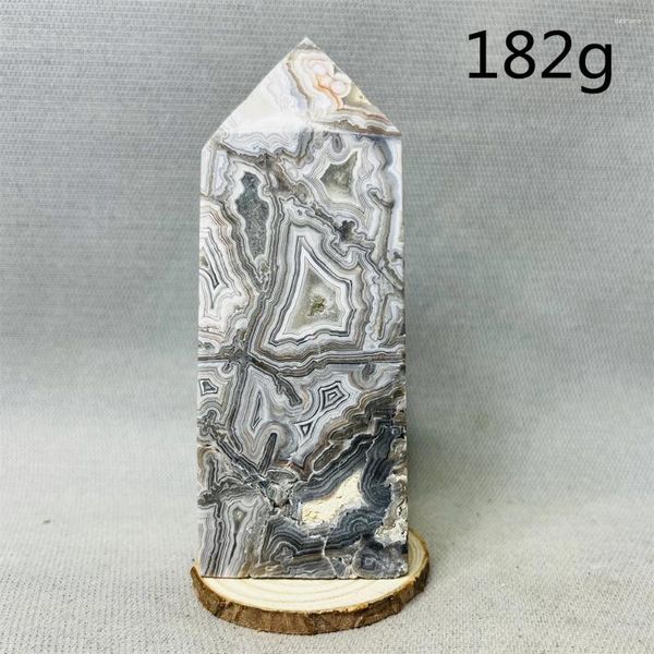 Dekorative Figuren mexikanischer Achatturm Spitze Obelisk Home Decor Geschenk Regenbogenkristalle mit Steinheilung Hexerei Altar Gebet Meditation