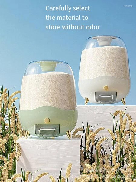 Bottiglie di stoccaggio secchio di riso cucina per la casa cucina insetto a prova di umidità a prova di umidità per alimenti sigillati PP Misurazione trasparente scatola trasparente