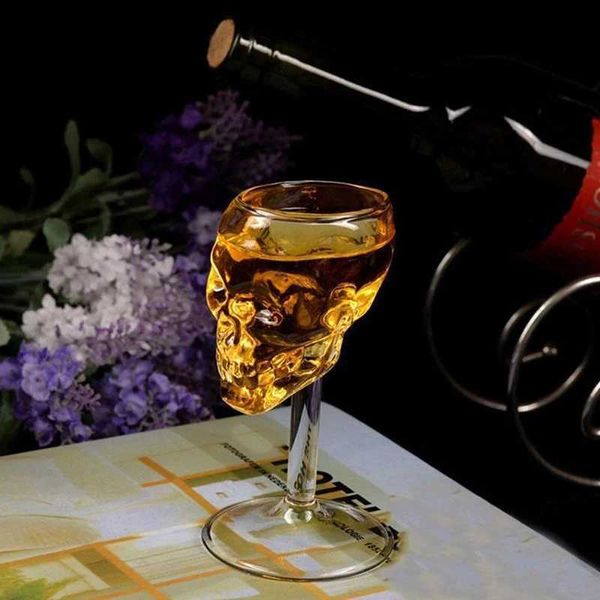 Weingläser transparenter Bier Weinbecher Flasche Lass Schädel Tasse Rotwein nüchtern Küche Accessoires Hih Cocktail Lasse Bar Dekoration L49