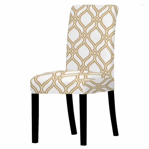 Coperchi di sedie Copertura geometrica Copertura elastica casa Anti-fouling da pranzo pacchetto stretto spandex