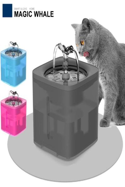 Cat Bowls Alimentadores 2L Automático Pet Water Fountain Filter Dispenser Alimentador Smart Drinker For Cats Bowl Kitten Puppy Dog Drinking 2541102