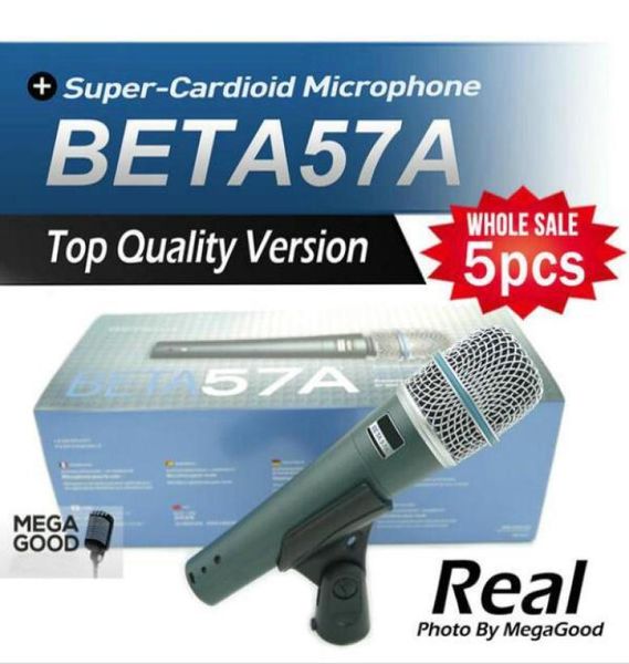 Real Transformer 6pcs Versione di alta qualità Beta57 Beta57a karaoke microfono dinamico microfono cablato beta 57a 57 a mikr3052948