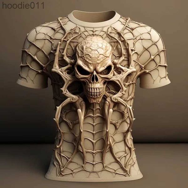 Moletons de moletons masshirts crânio masculino 3D Spider Print Print Street Rous