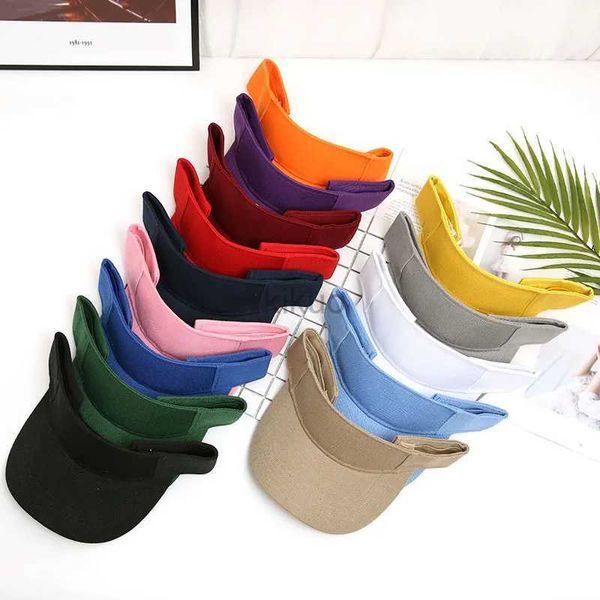 Visors Ball Caps Tennis Visor Cap Massive leere Top -Baumwoll -Kappen Visors für Frauen Baseballhüte Outdoor Sport Gorro Con Visera Dropshipping 240412