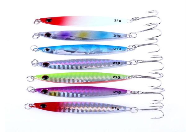 Hengjia 50pcs Novas iscas de pesca de metal de chumbo iscas de água doce Pesca com tackle de pesca com revestimento de ferro 21g 7cm Fishing30961975967