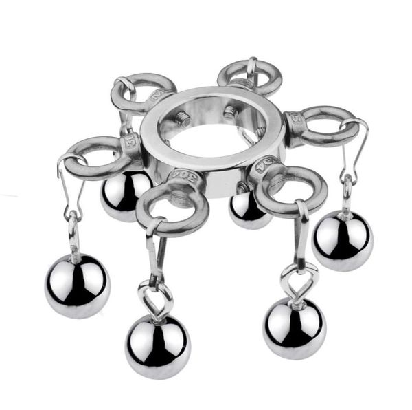 Pênis bloqueio cockrings scrotum de metal maca de bola de bola de aço inoxidável anel de anel de galo bdsm de escravidão de engrenagem de engrenagem sexo brinquedo para 5146411