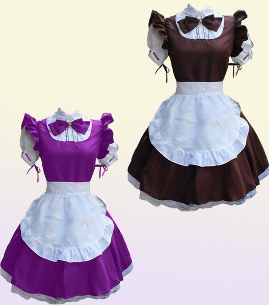 Vestido de empregada francesa sexy vestido lolita gótico anime cosplay margem de besteira uniforme