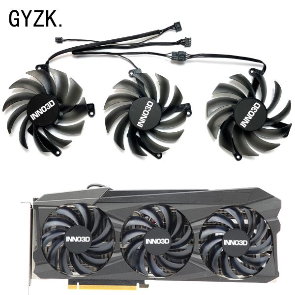 Pads neu für Inno3d Geforce RTX3080TI 3090 Gaming X3 Graphics Card Ersatzlüfter CF12915s