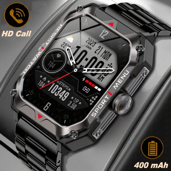 Orologi da 2,02 pollici Sport Sport Smart Watch Men IP68 Waterproof 400Mah batteria grande tracker di attacco Bluetooth Smartwatch Women Women