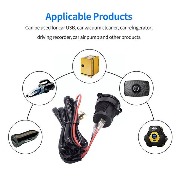 12V Araç Çakası Socket Su geçirmez Toz Geçirmez Fiş Power Outlet Adaptörü Deniz Tekne Motosiklet Kamyonu RV ATV R2W3