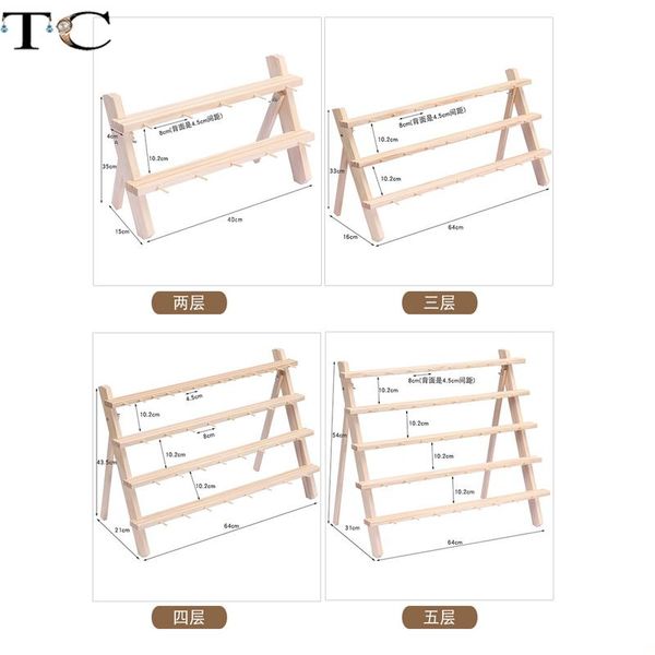 Massive Holzohrringe Display Ständer Anhänger Schmuckständer Halskette Schmuckständer Ringkarton Display Requisiten