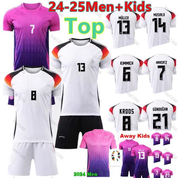 Top 2024 Copa da Copa da Europa Alemanha Jerseys Hummels Kroos Gnabry Werner Draxler Reus Muller Gotze Men and Kids Kit Fãs Player versão