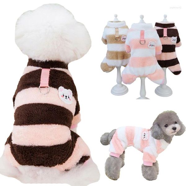 Hundebekleidung Winter warmer Jumpsuit Kleidung für kleine Hunde Katzen Welpenmantel Weiches Fleece Chihuahua Pyjamas Bichon Yorkie Overalls Haustier -Outfit