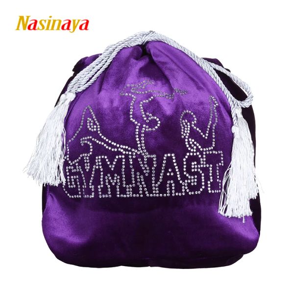 Ginástica 24 cores Ginástica artística bolsa de bola RG Protetive Velvet Fabric Acessórios para meninas strass '