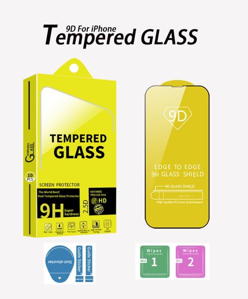 9H Protetor de tela antiscratch para iPhone 7 8 Plus XR XS 12 13 14 Plusi Pro Max 11 9D Premium Tempered Glass Case4429108