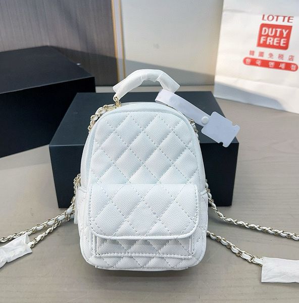 Tasarımcı Sırt Çantası Klasik Moda Moda Düz Renkli Elmas Damalı Mini Lüks Zincir Crossbody Bag Kadın Lüks Deri Sırt Çantası